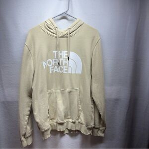 North Face‎ Hoodie Mens L Sand Pullover Hooded Sweatshirt Spell Out Logo Outdoor